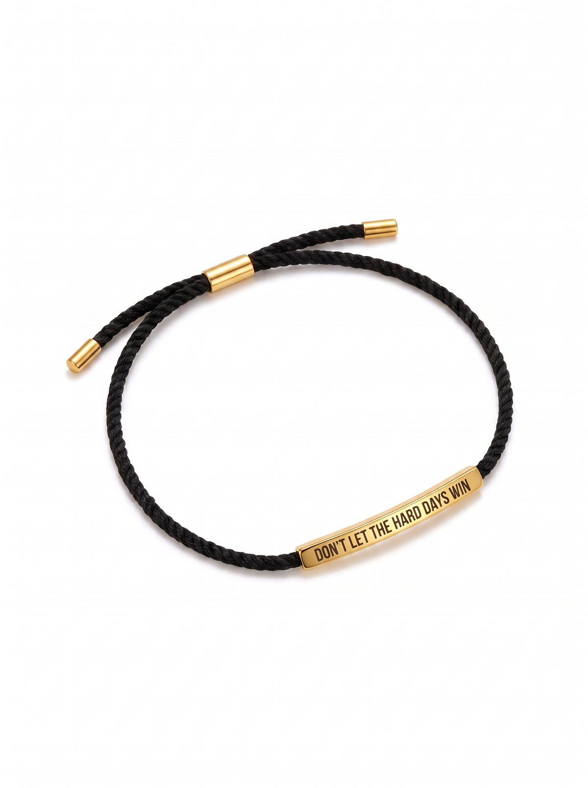 Sandrine Don't Let the Hard Days Win Adjustable Cord Bracelet
