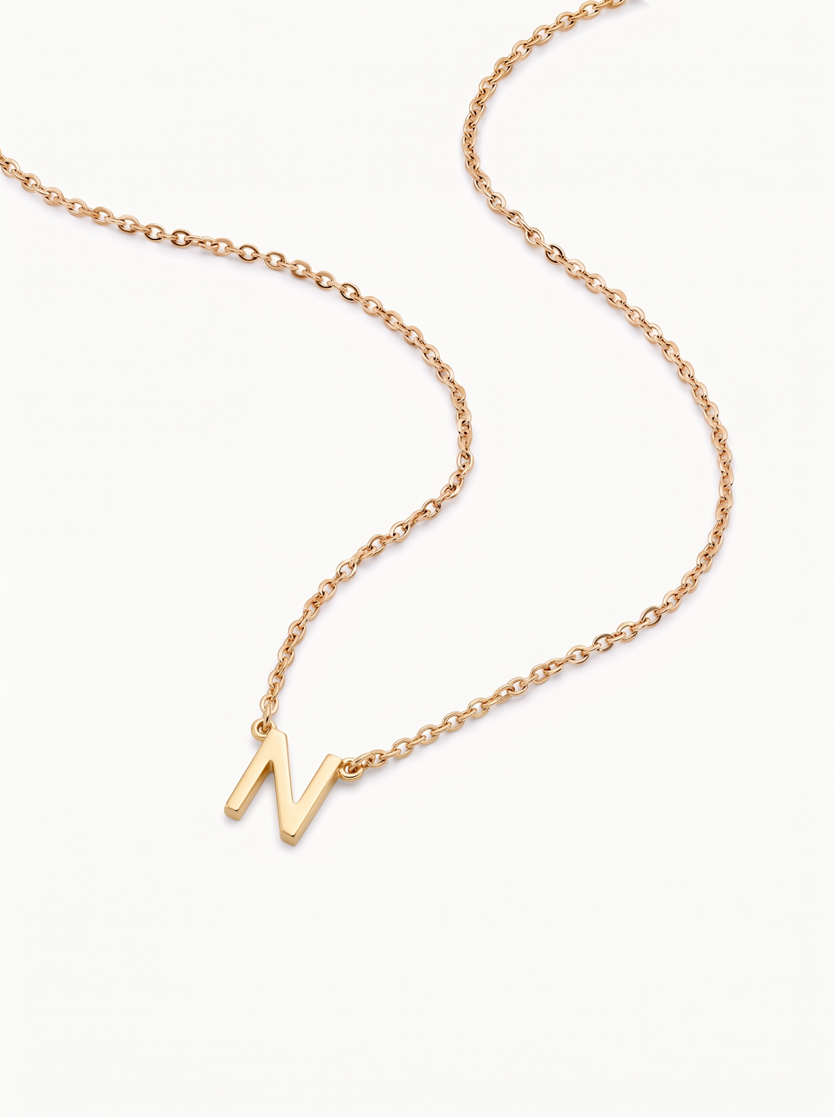 Capucine Women's Custom Initial Necklace, Gold Letter Necklace