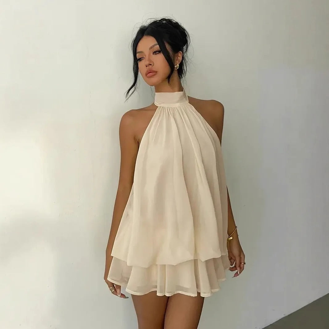 Arlette Halter Lightweight Summer Mini Dress