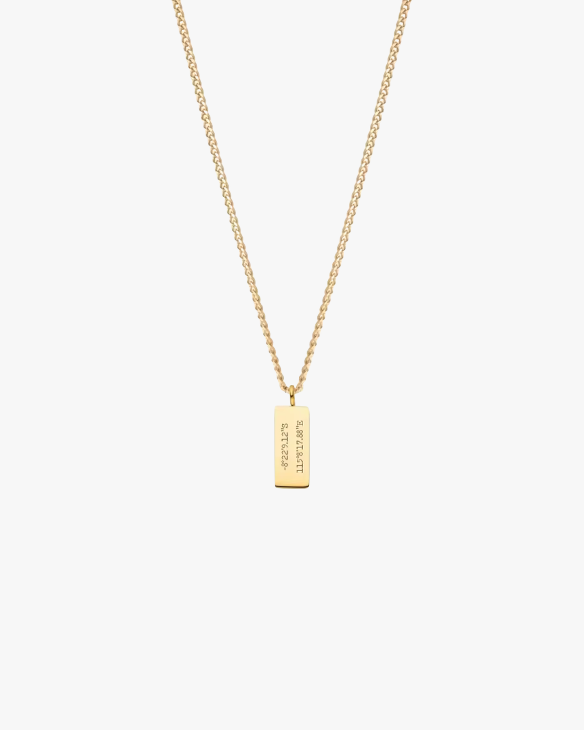 Margaux Women's Custom Engraved Silver Bar Necklace