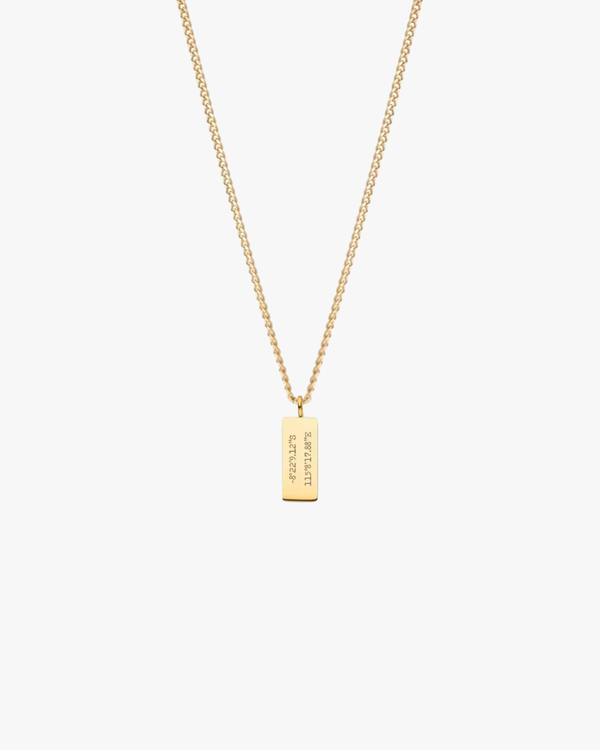 Margaux Women's Custom Engraved Silver Bar Necklace