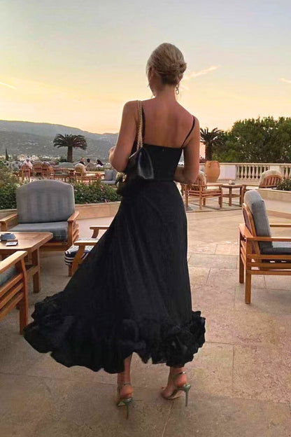 Rosie Ruffle Hem Maxi Dress