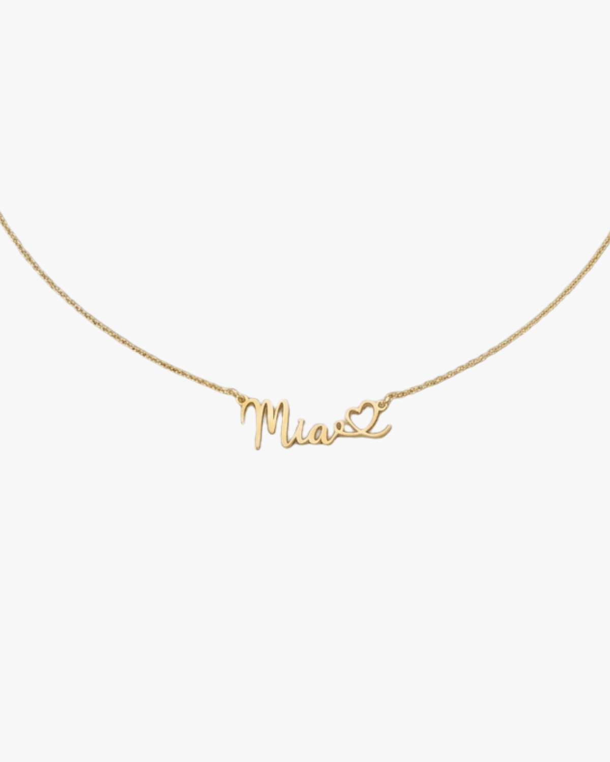 Amara Women's Personalized Name Necklace, Heart Accent Necklace