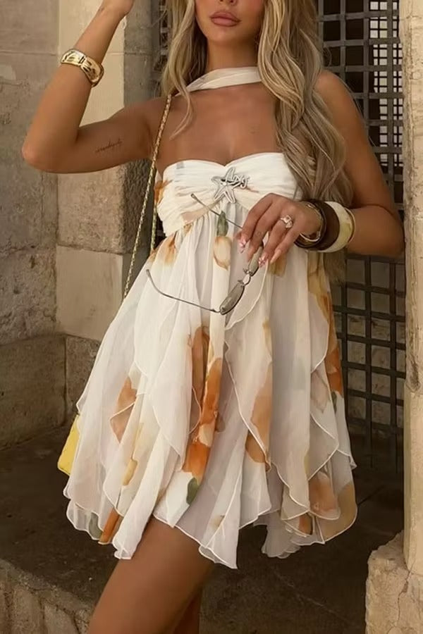 Sienna Floral Chiffon Mini Dress