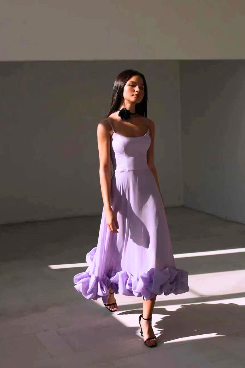 Rosie Ruffle Hem Maxi Dress