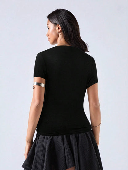 Seraphine Plunge Wrap Front Ladies Summer Top