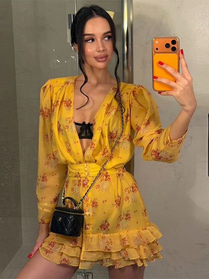 Tatiana Blossom Lightweight Summer Mini Dress