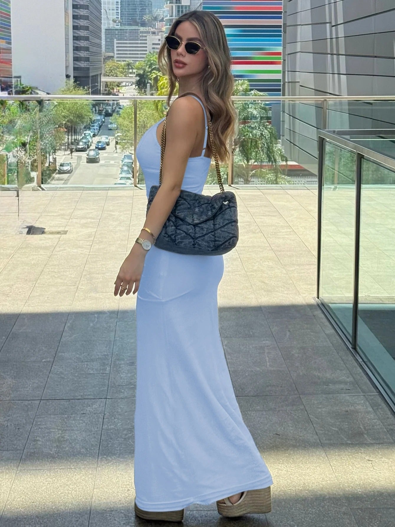 Nerissa Ruched Cami Wedding Guest Maxi Dress