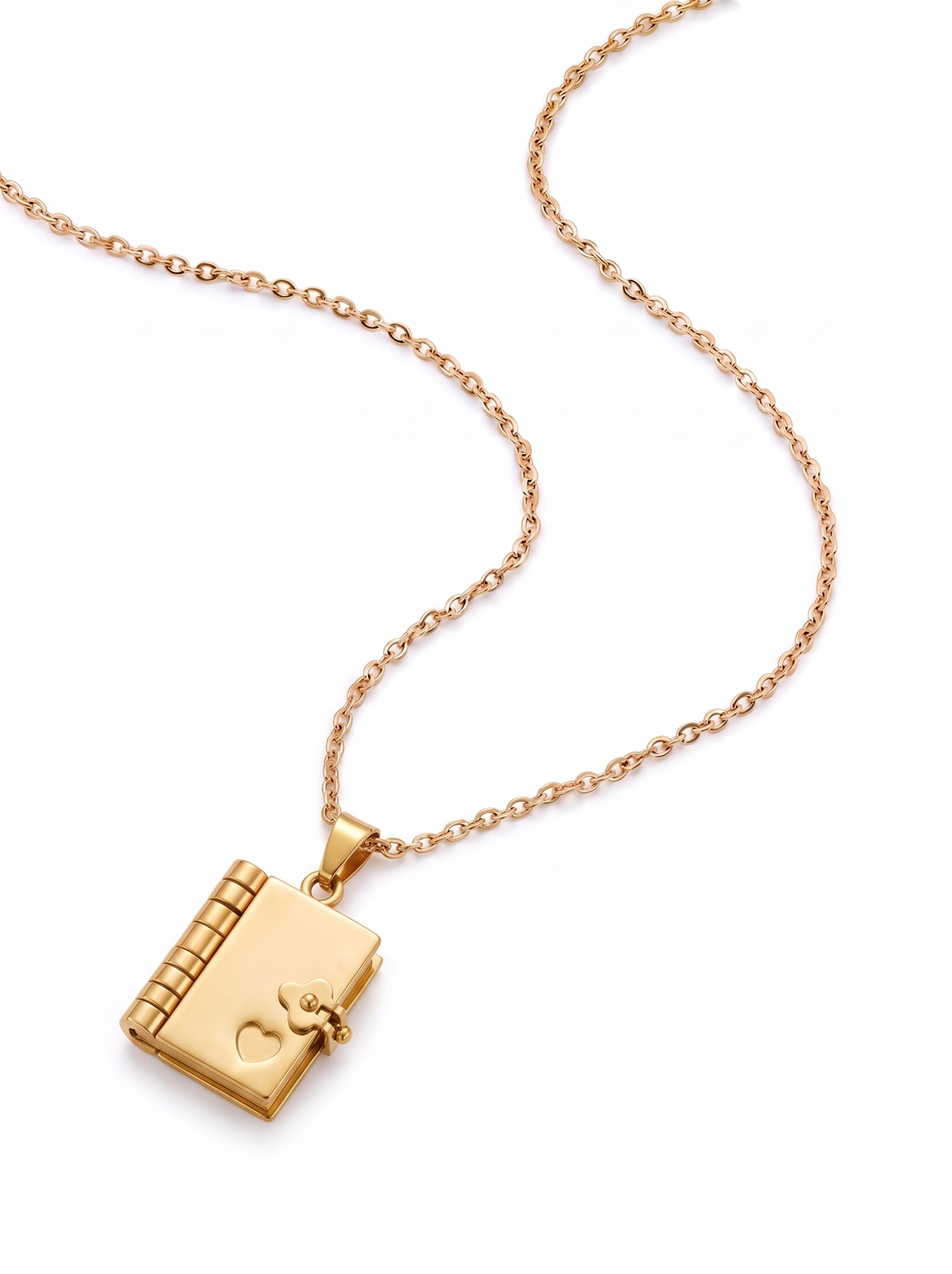 Raphaelle Custom Engraved Book Locket Necklace