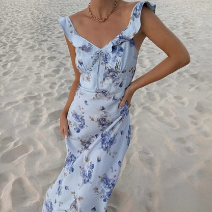Cambria Ruffle Floral Wedding Guest Maxi Dress