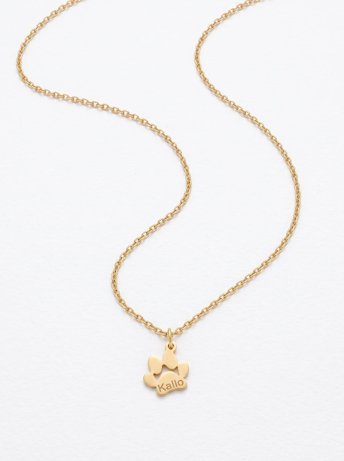 Valerie Women's Personalized Stacked Paw Print Necklace