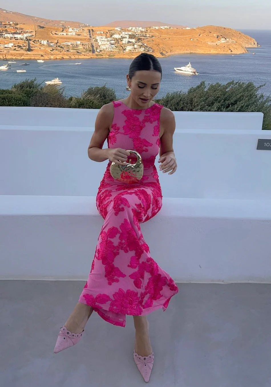 Genevieve Lace Burnout Maxi Dress