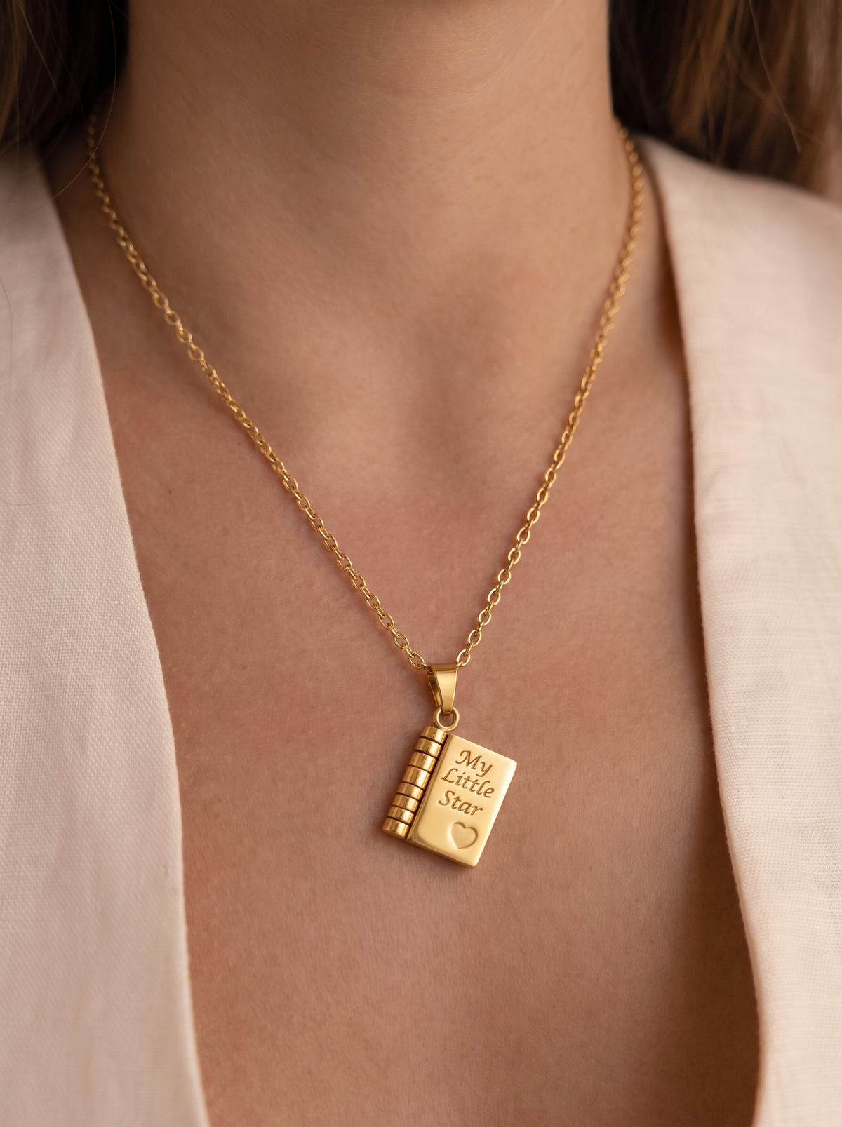 Juliette Girls' Engraved Locket Necklace, Daughter Keepsake