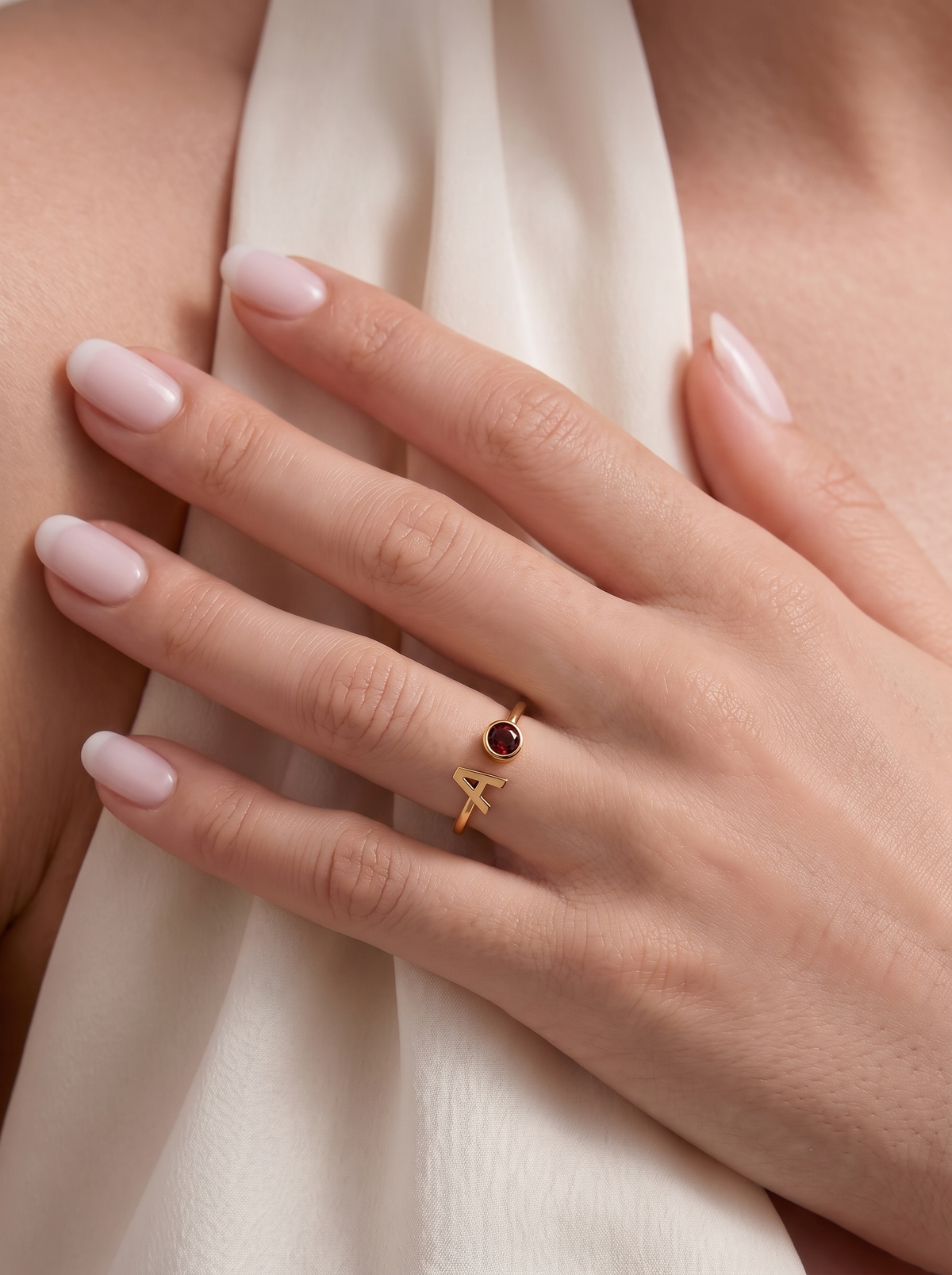 Marielle Women's Custom Initial Ring