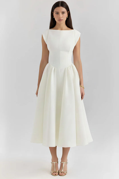 Wrenelle Corset Fit And Flare Midi Dress