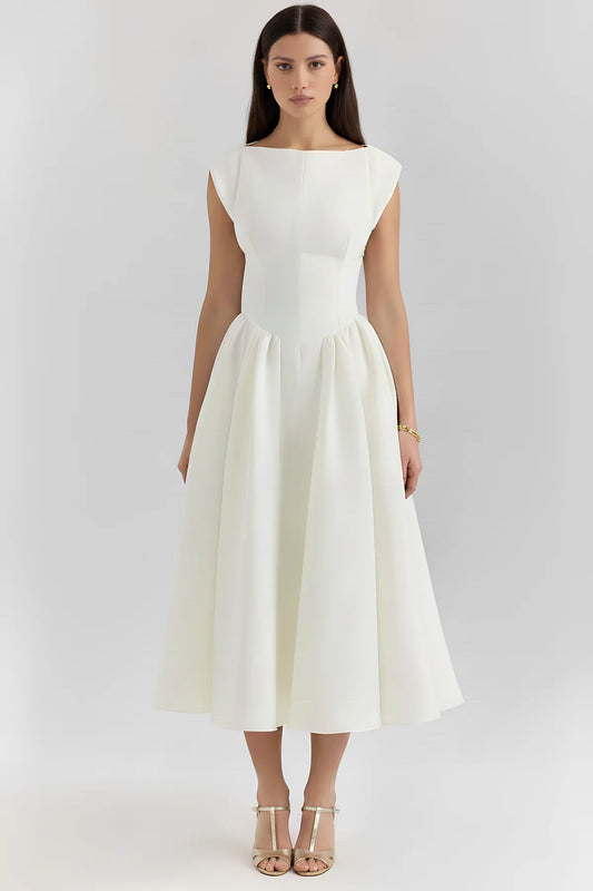Wrenelle Corset Fit And Flare Midi Dress