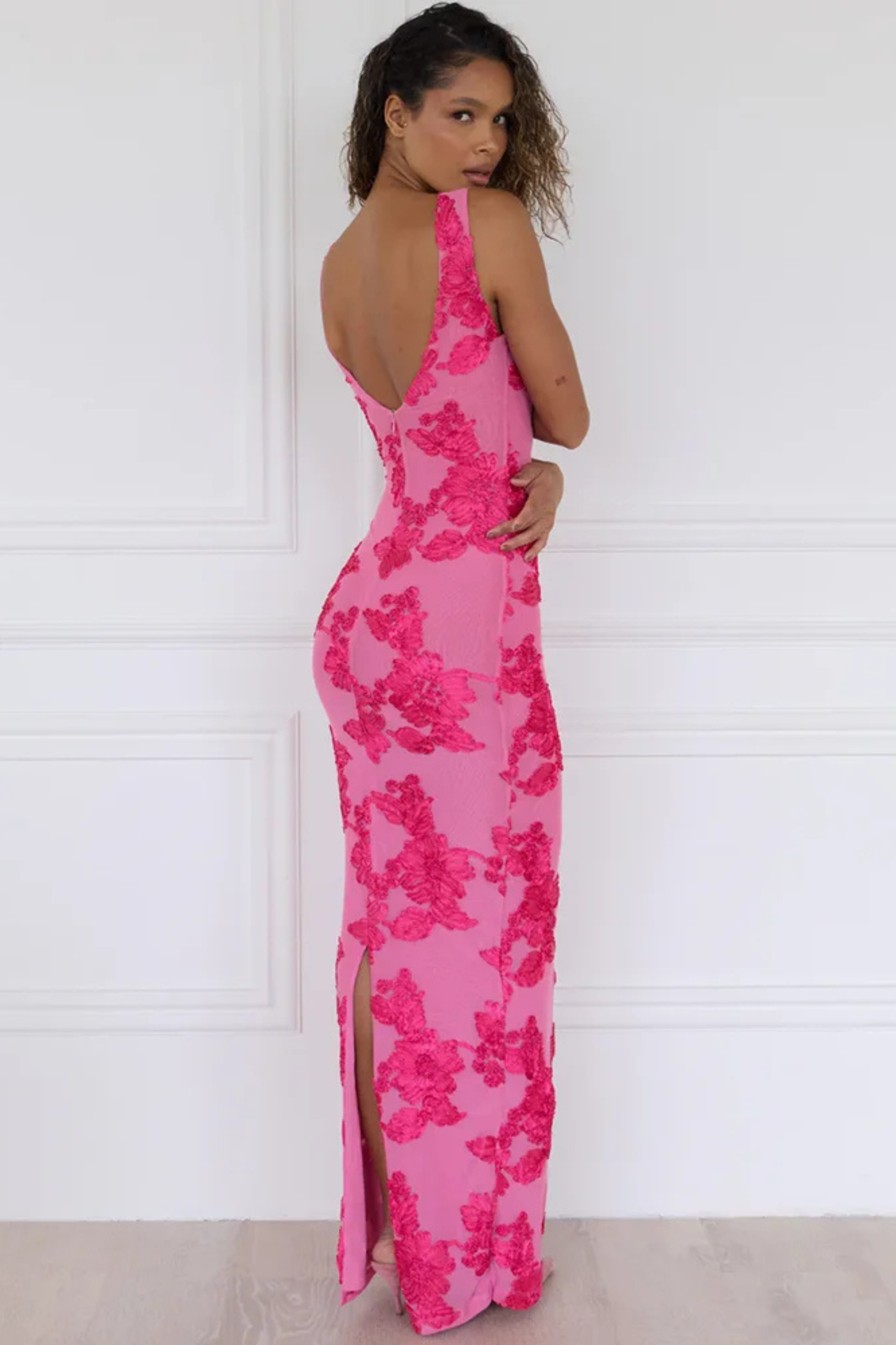 Genevieve Lace Burnout Maxi Dress