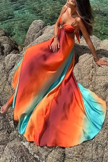 Paloma Ombre Cutout Maxi Dress
