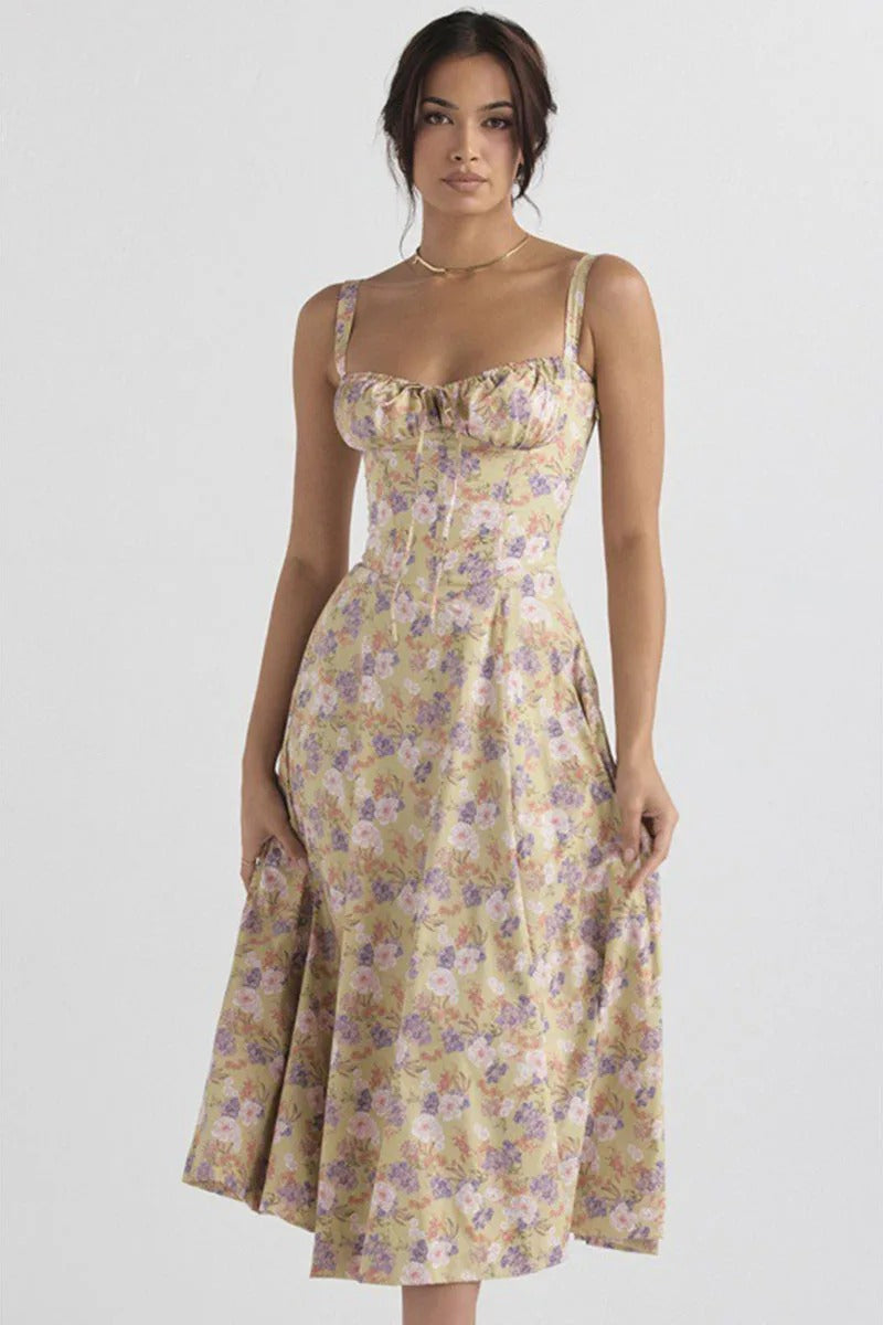 Ottilie Floral Ruffle Hem Midi Sundress