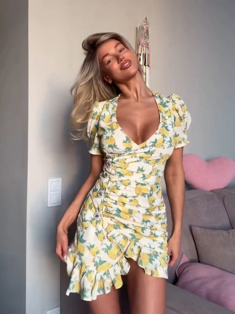 Tatiana Blossom Lightweight Summer Mini Dress