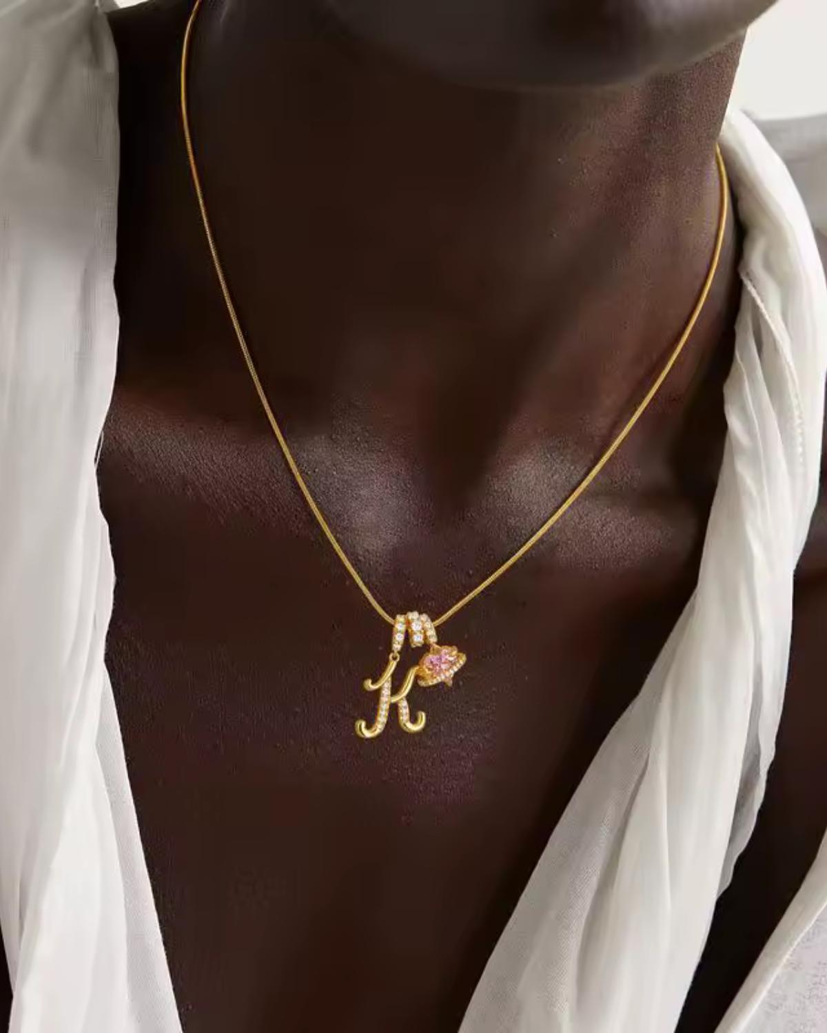 Josephine Women's Custom Gold Initial Necklace