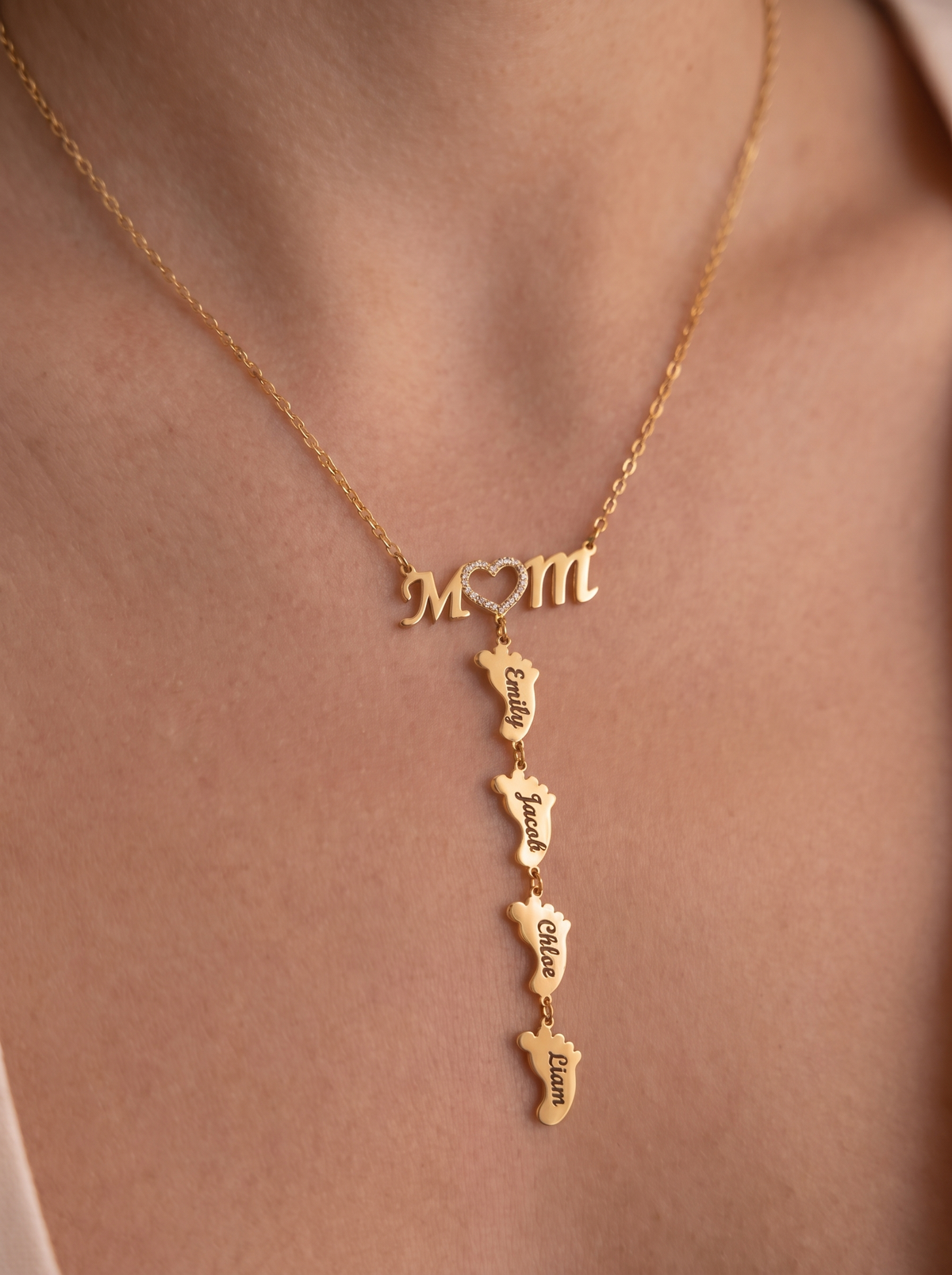 Eliana Personalized Kids Name Necklace, Gift for Mom