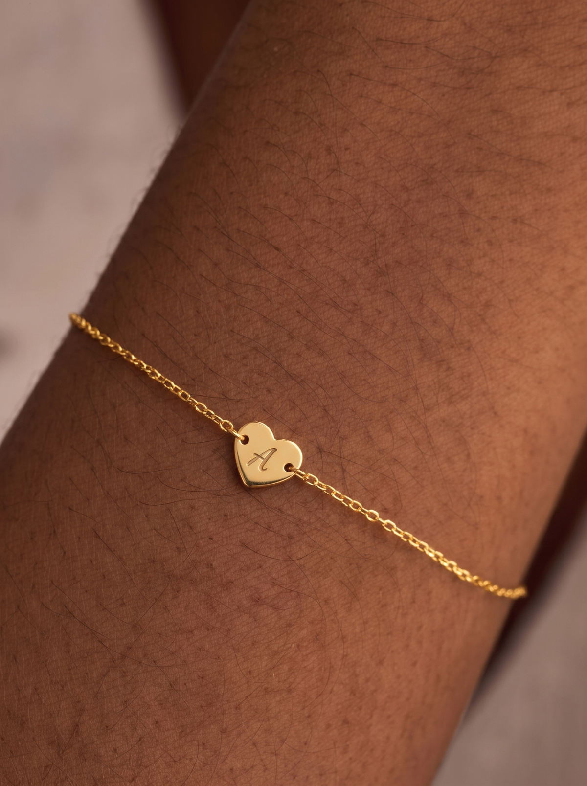 Adèle Women's Heart Bracelet, Gold Chain Bracelet
