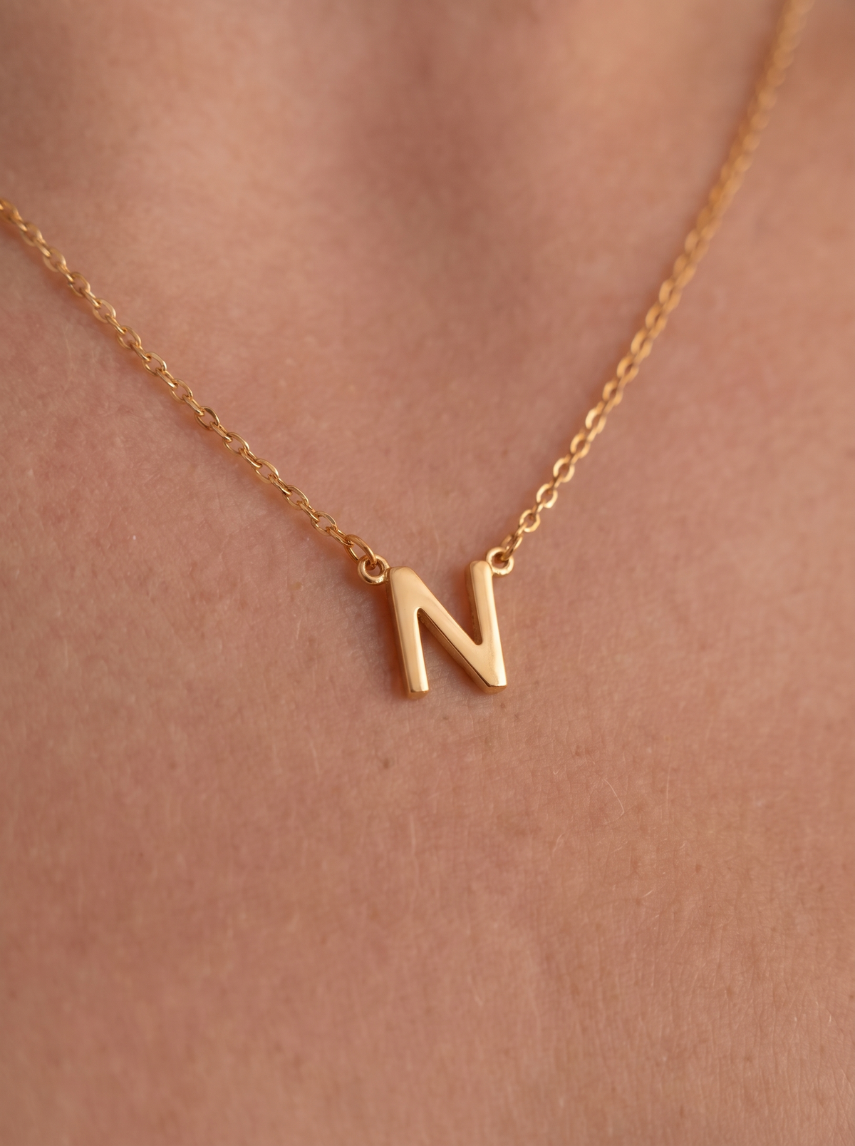 Capucine Women's Custom Initial Necklace, Gold Letter Necklace