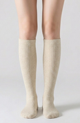 Elise Women's Knee-High Socks, Ribbed Knit Wool Boot Socks