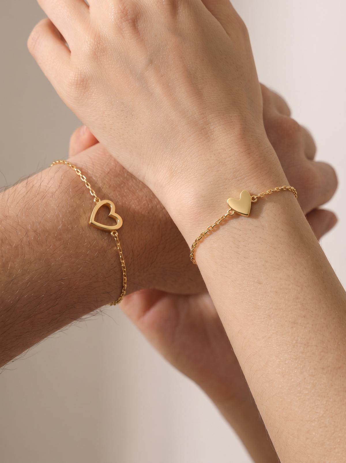 Mom Matching Layered Heart Bracelet, Gift for Mom