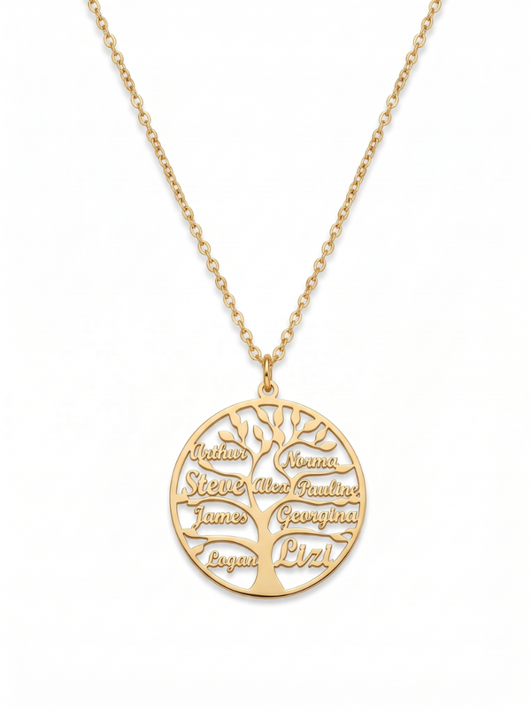 Sere Women's Custom Family Tree Name Necklace