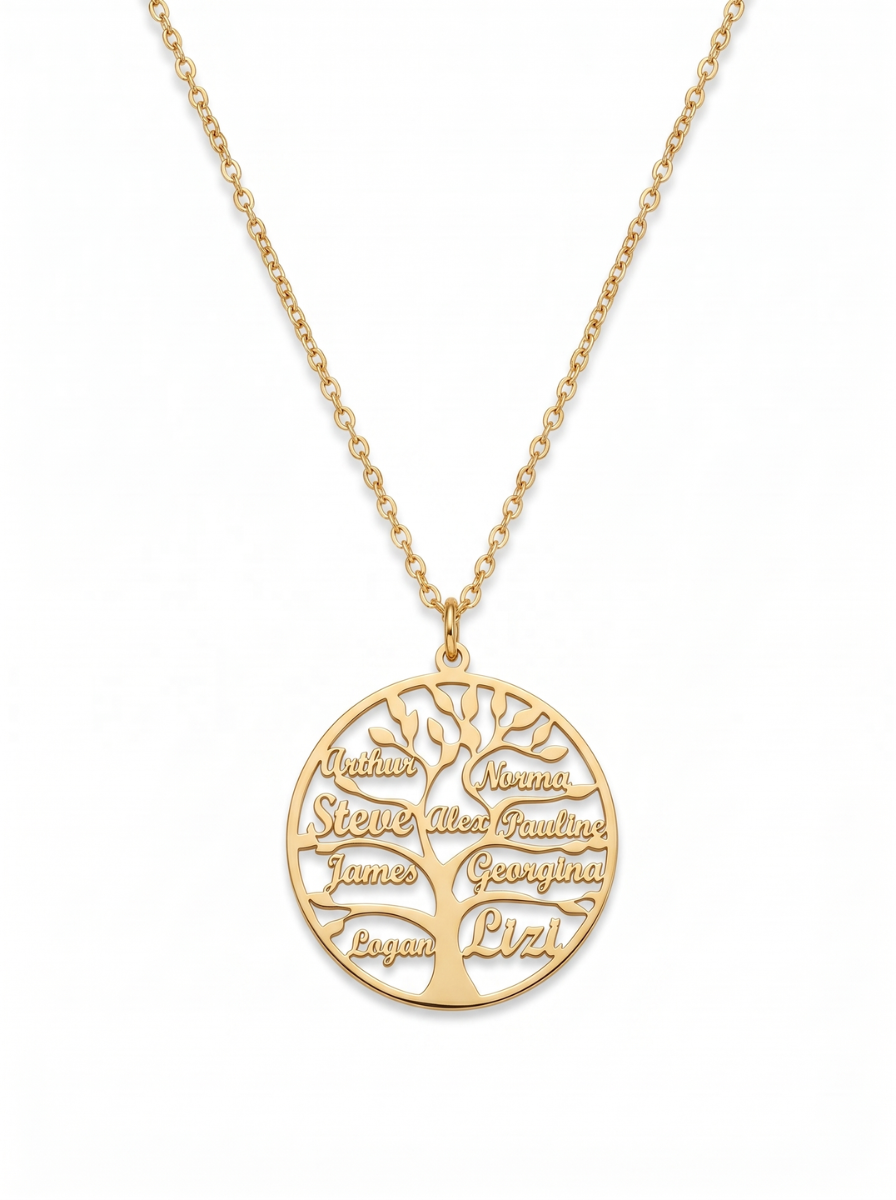 Sere Women's Custom Family Tree Name Necklace