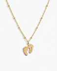 Solène Women's Custom Engraved Mom Necklace, Baby Footprint Necklace