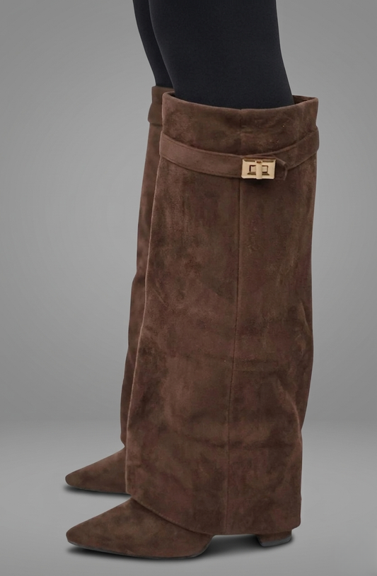 Cordelia Suede Knee Boots
