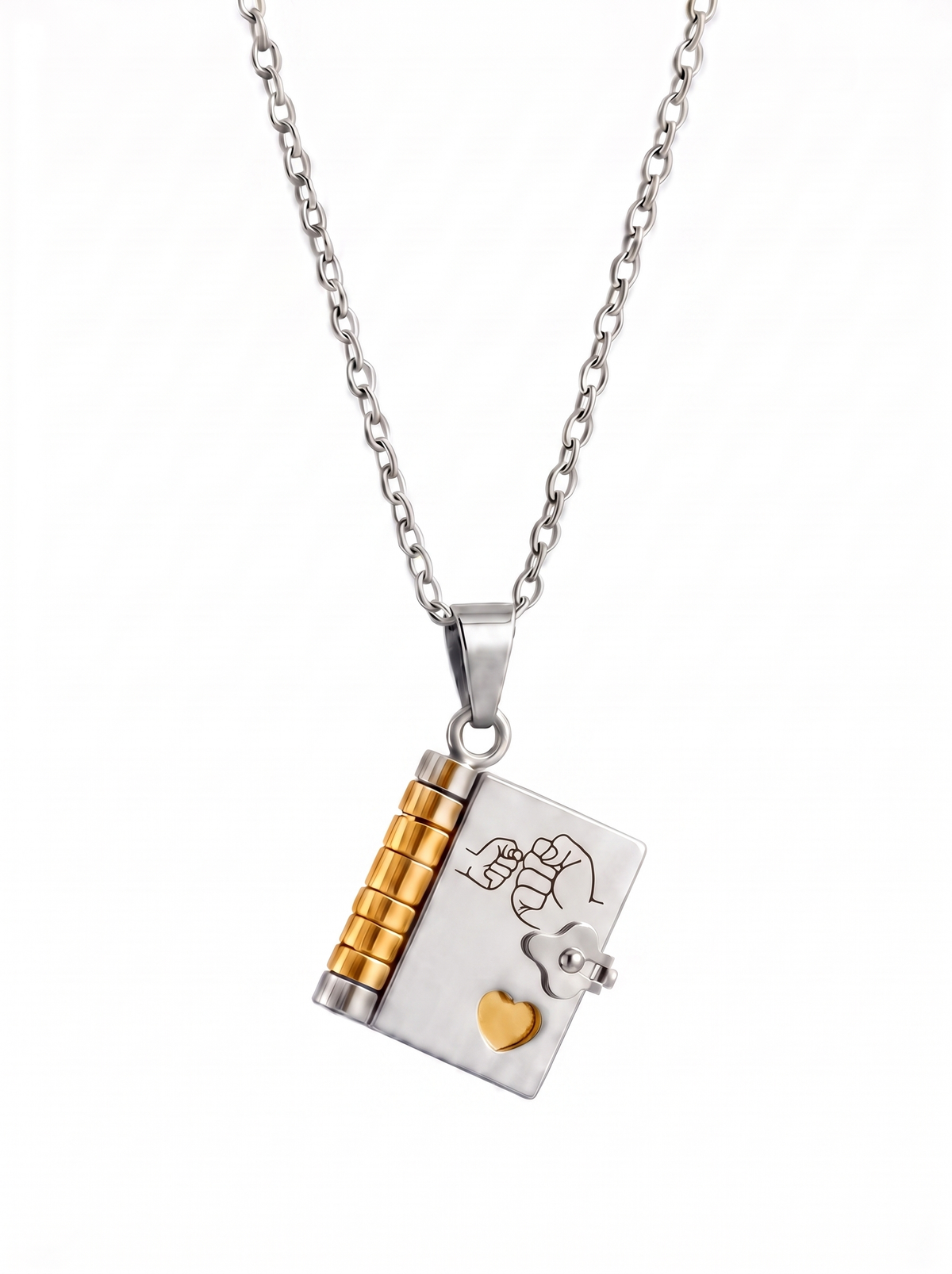 Bernadette Engraved Book Necklace for Grandchild