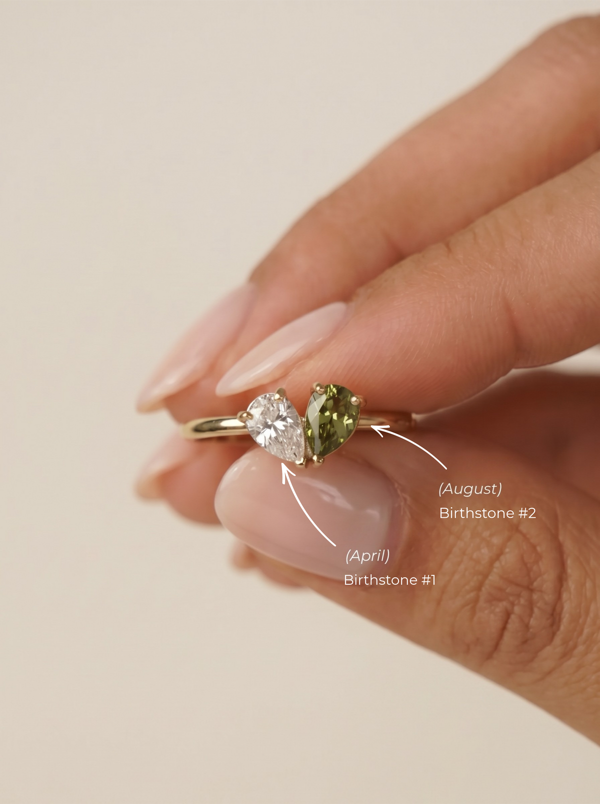Luciana Women's Custom Birthstone Promise Ring
