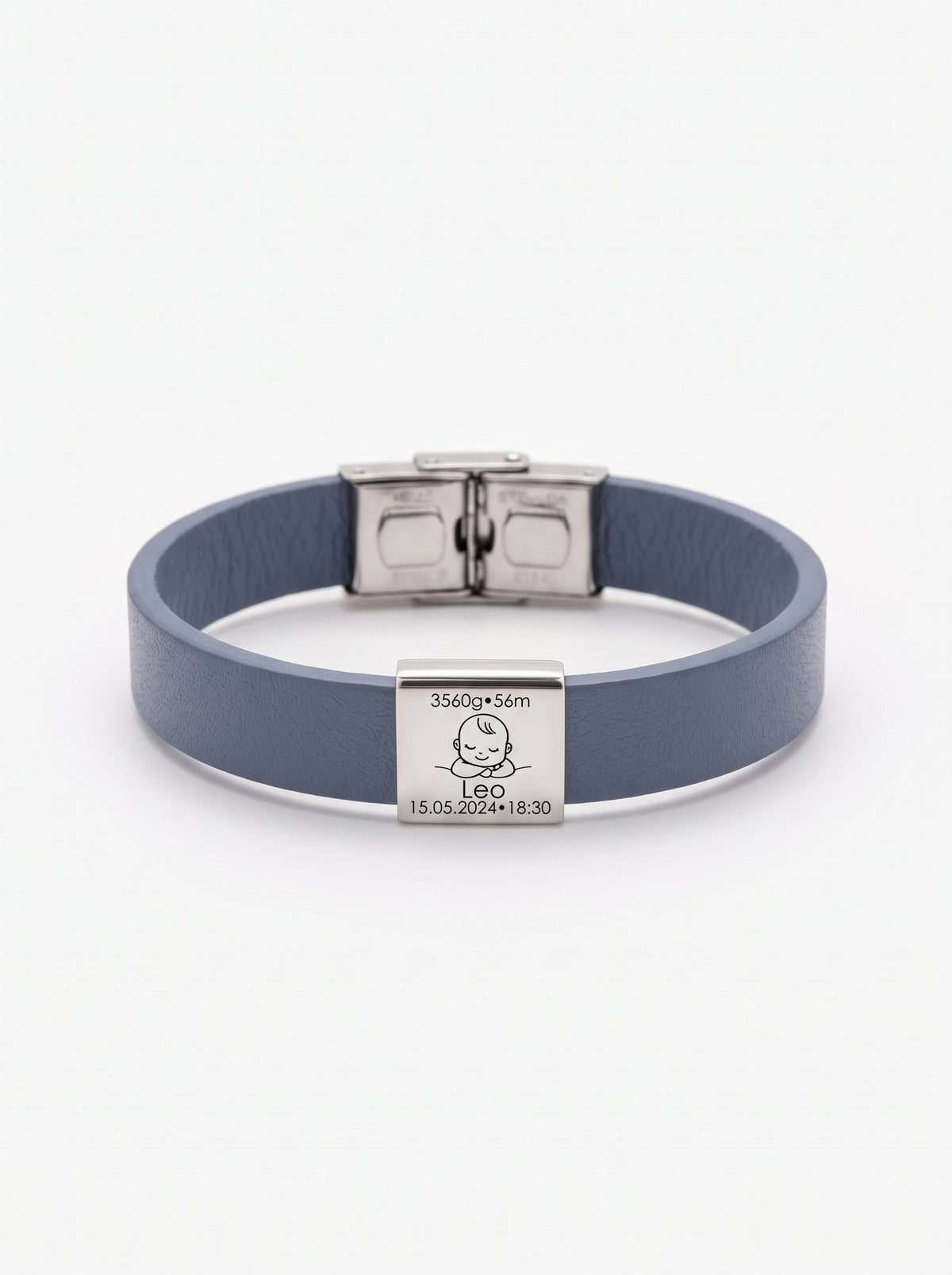Madeleine Unisex Personalized Baby Birth Bracelet