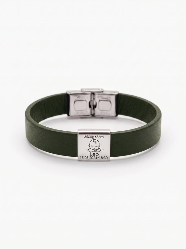 Madeleine Unisex Personalized Baby Birth Bracelet