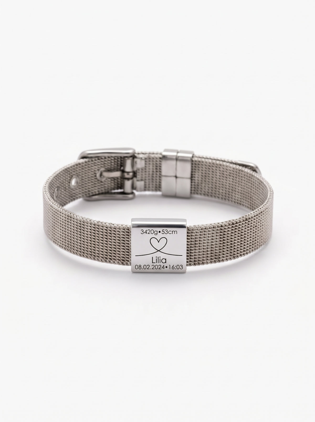 Elisabetta Unisex Personalized Baby Birth Bracelet