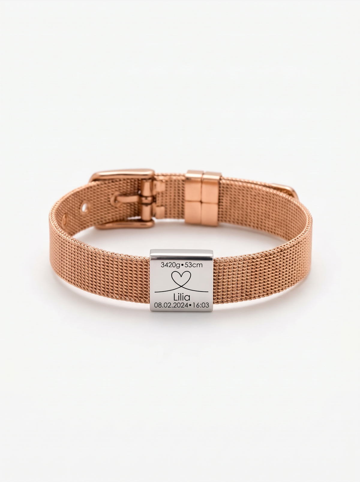 Elisabetta Unisex Personalized Baby Birth Bracelet