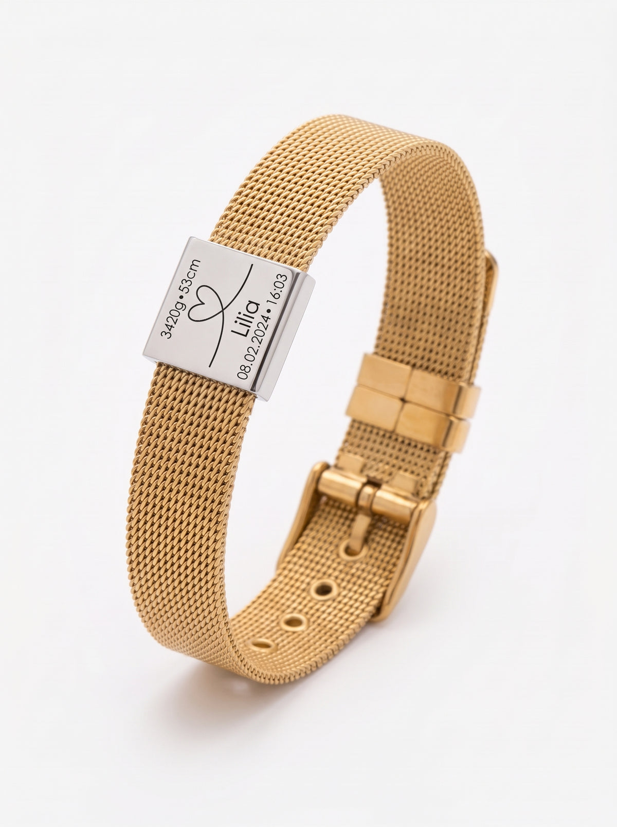 Elisabetta Unisex Personalized Baby Birth Bracelet