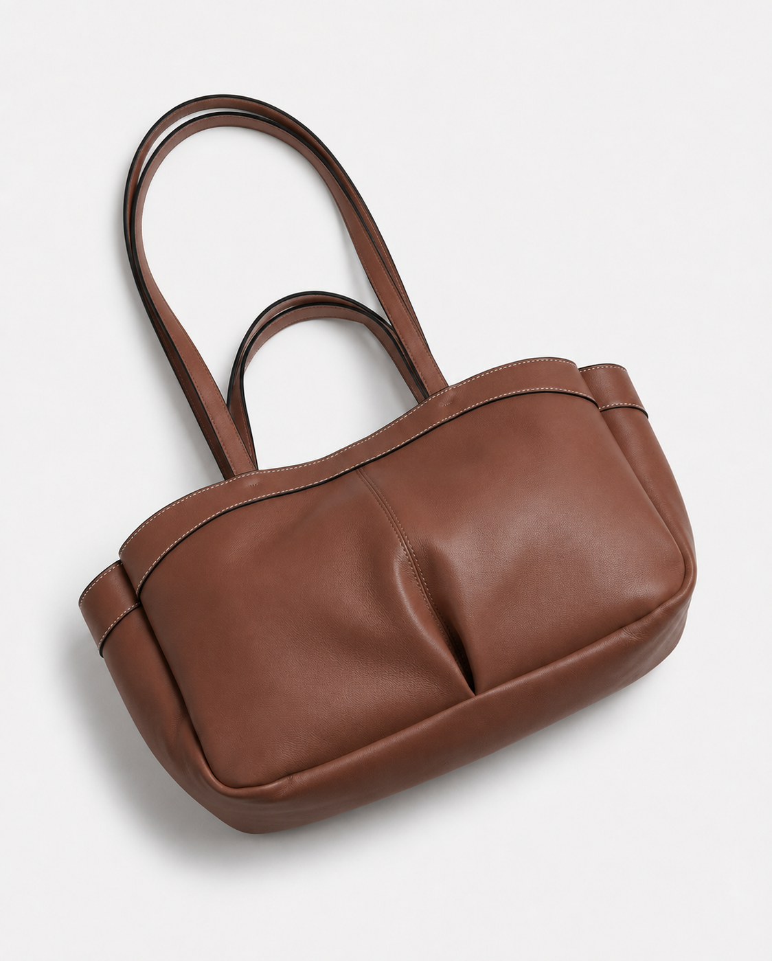 Cecily Structured Shoulder Bag - Coffee
