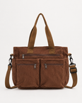 Griselda Corduroy Utility Tote Bag - Coffee
