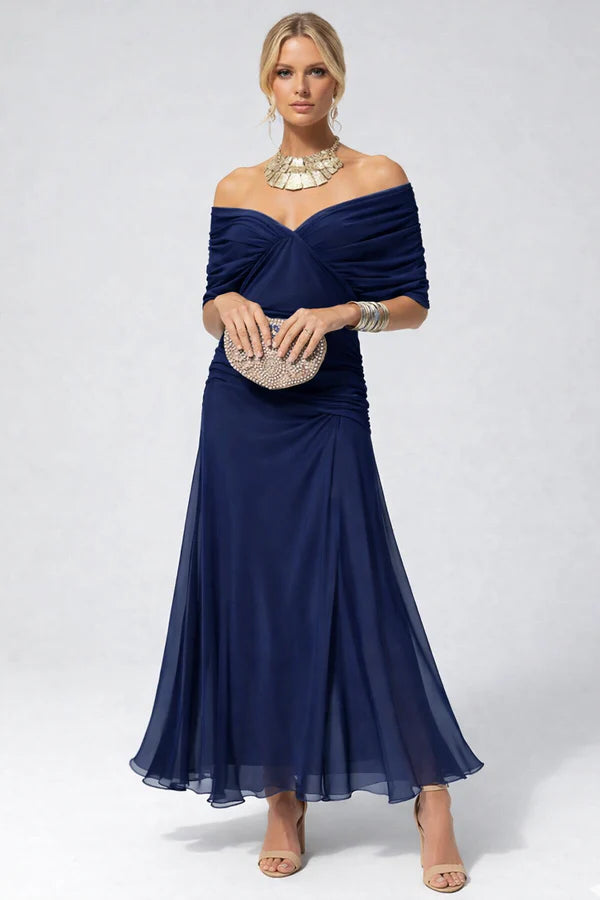 Zoravelle Floral Off Shoulder Wedding Guest Midi Dress