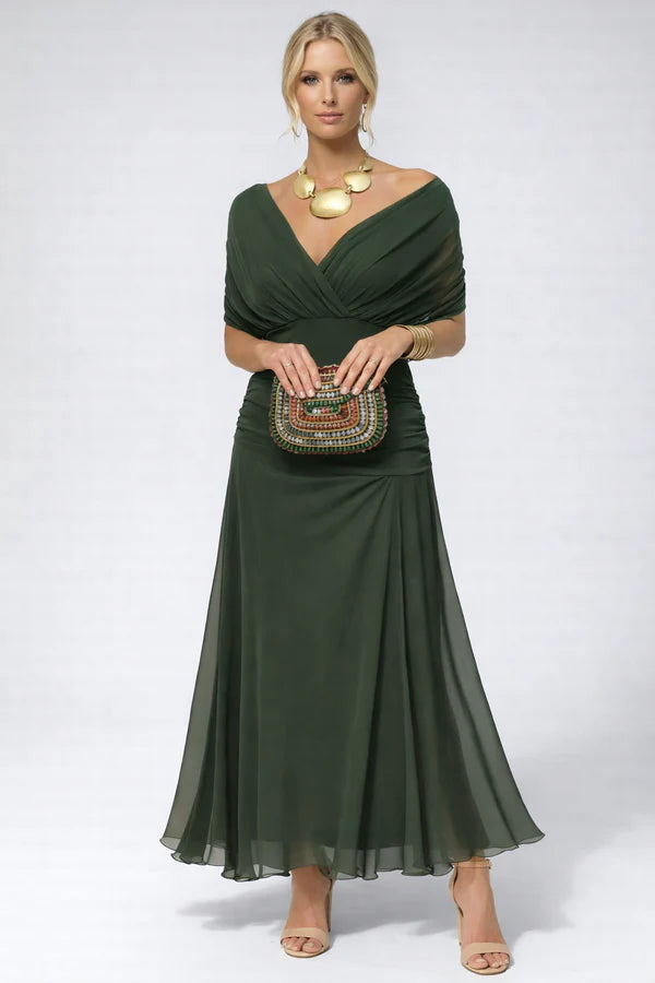 Zoravelle Floral Off Shoulder Wedding Guest Midi Dress