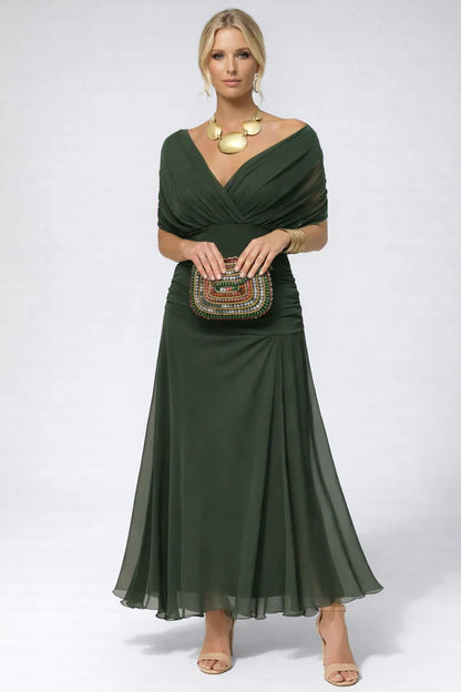 Zoravelle Floral Off Shoulder Wedding Guest Midi Dress