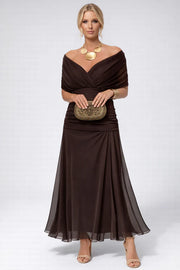 Zoravelle Floral Off Shoulder Wedding Guest Midi Dress