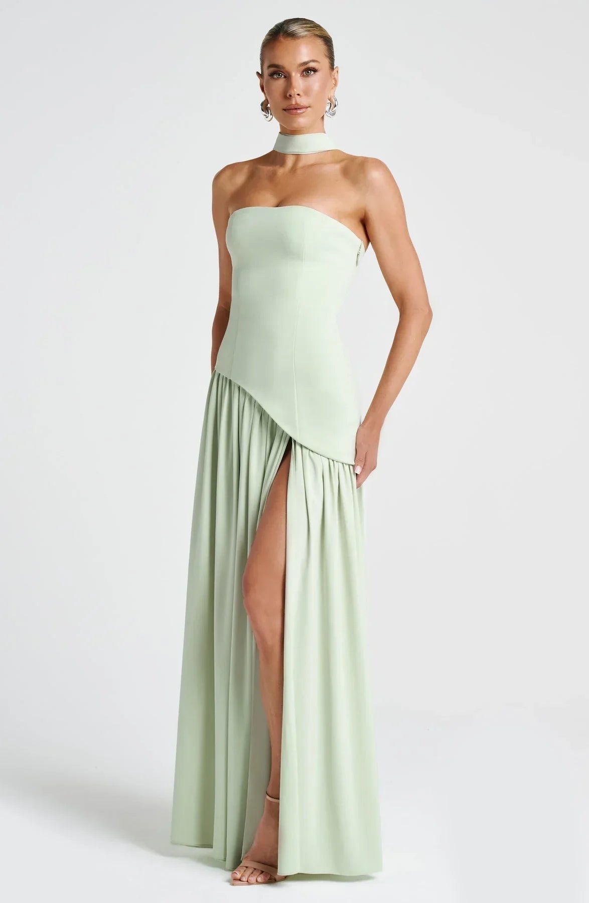 Bianca Corset Scarf Maxi Dress
