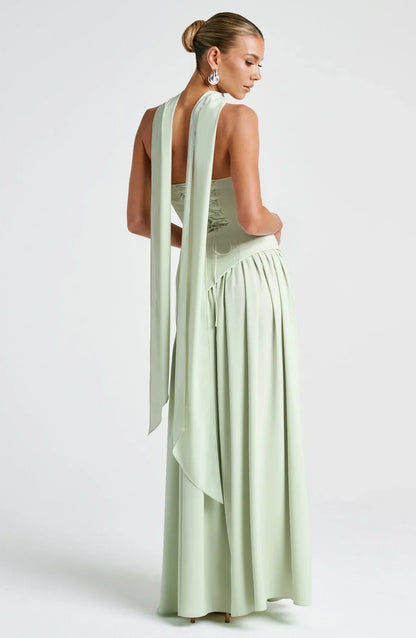 Bianca Corset Scarf Maxi Dress