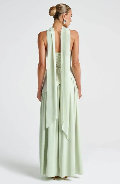 Bianca Corset Scarf Maxi Dress